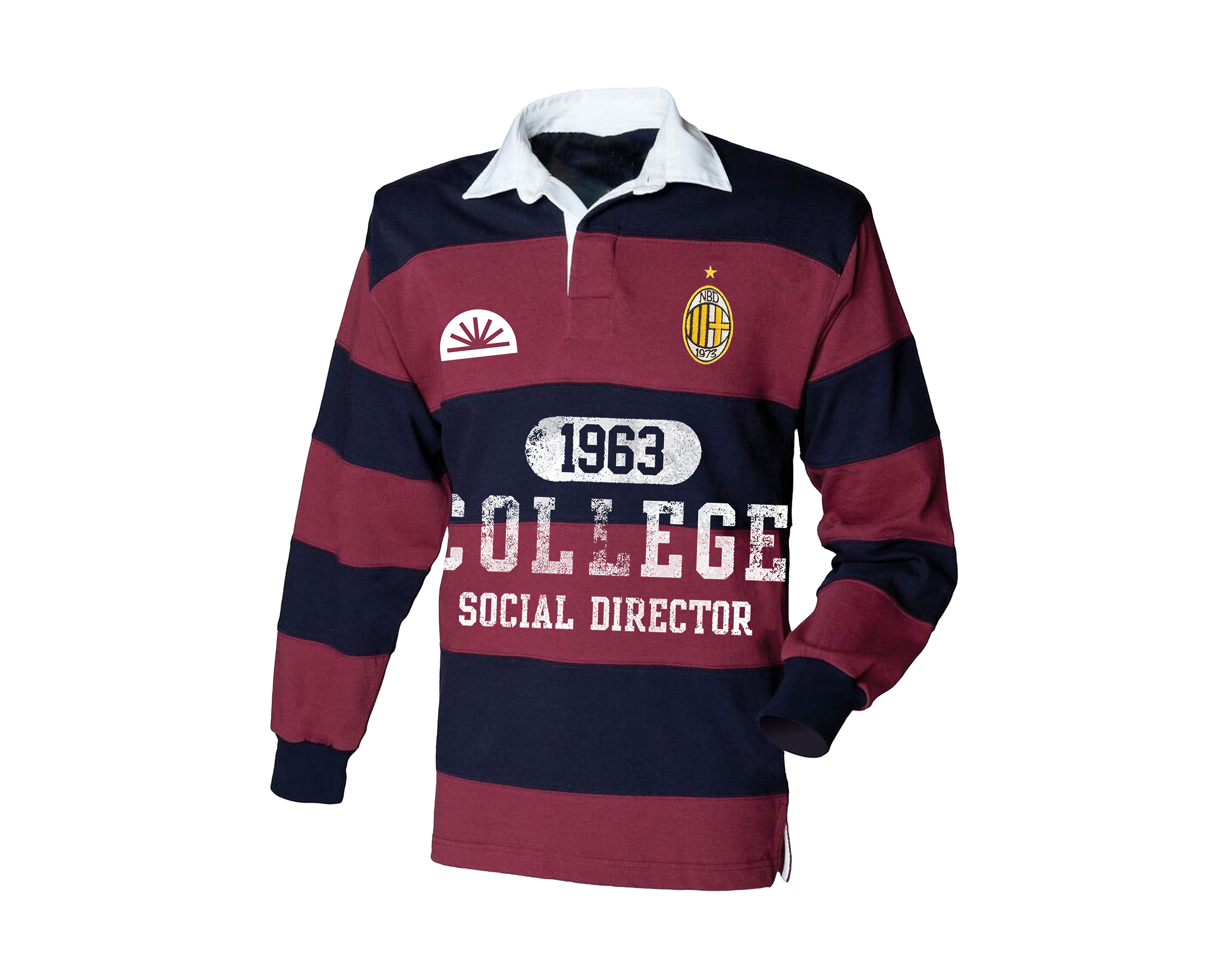 Milan - LS Polo Claret/Navy